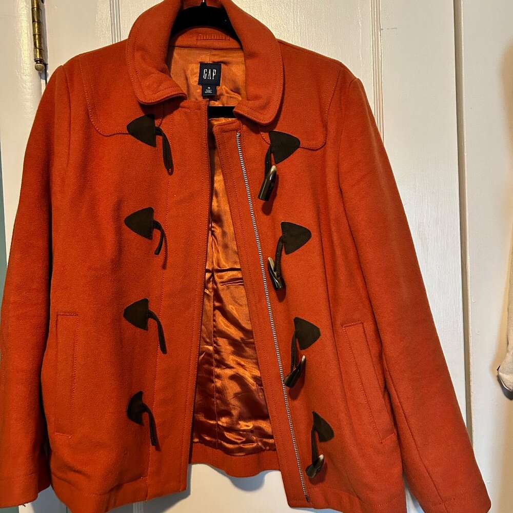 Orange Gap Wool Jacket With Unique Toggle Closure… - image 1
